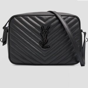 Yves Saint Laurent Black Lou Matelasse Leather Camera Bag